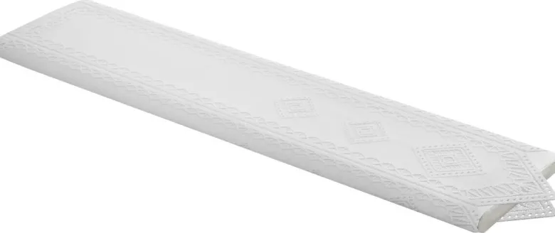 Scheibengardinen-Meterware Raute weiß H: ca. 90 cm