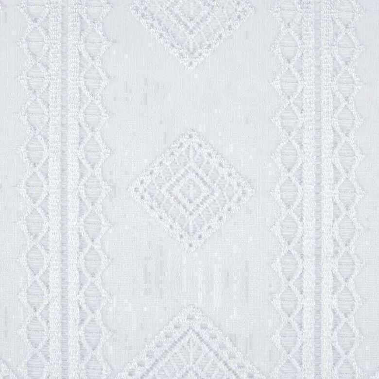 Scheibengardinen-Meterware Raute weiß H: ca. 90 cm