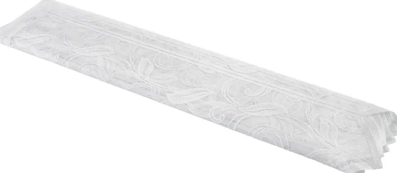 Scheibengardinen-Meterware Ranke weiß H: ca. 60 cm