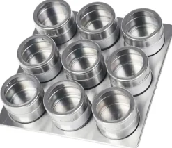 SCHÄFER Gewürzdosenset silber Edelstahl