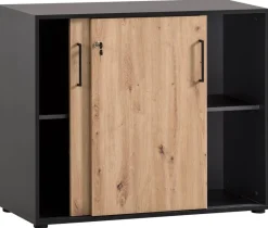 Schiebetürenschrank Aino Eiche B/H/T: ca. 100x83,6x41 cm