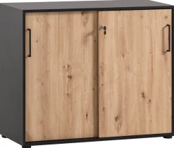 Schiebetürenschrank Aino Eiche B/H/T: ca. 100x83,6x41 cm