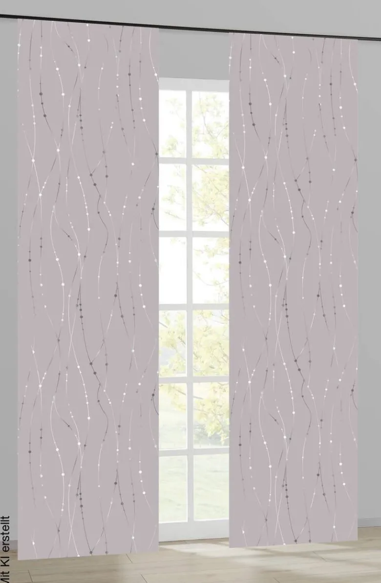 Schiebevorhang New Point silber B/L: ca. 60x245 cm