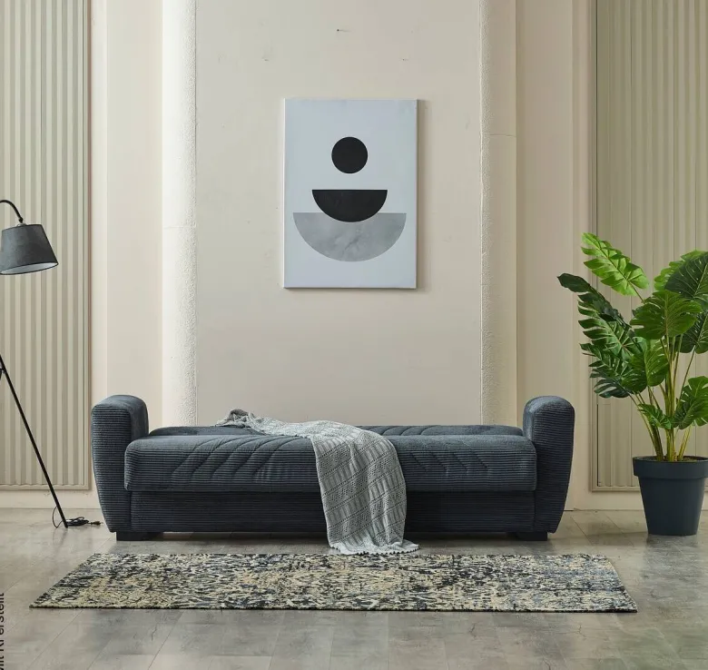 Schlafsofa Alanya grau Microfaser B/H/T: ca. 227x91x83 cm