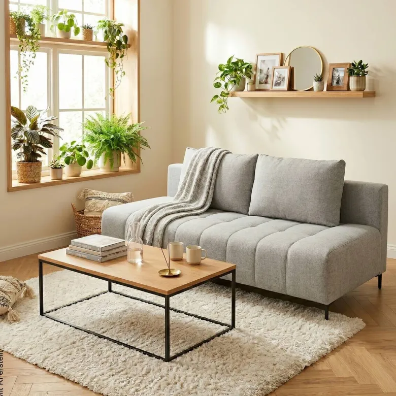 Schlafsofa Alicante hellgrau Webstoff B/H/T: ca. 195x88x95 cm