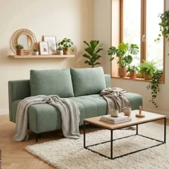 Schlafsofa Alicante salbei Webstoff B/H/T: ca. 195x88x95 cm