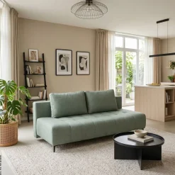 Schlafsofa Alicante salbei Webstoff B/H/T: ca. 195x88x95 cm