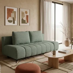 Schlafsofa Alicante salbei Webstoff B/H/T: ca. 195x88x95 cm