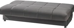 Schlafsofa Alonso grau Microfaser B/H/T: ca. 196x89x83 cm