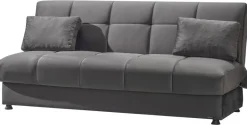 Schlafsofa Alonso grau Microfaser B/H/T: ca. 196x89x83 cm