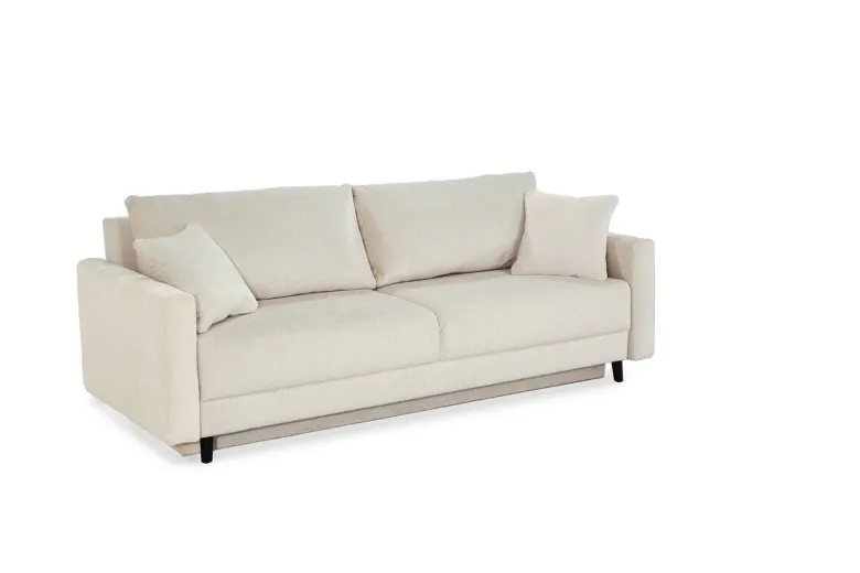 Schlafsofa beige Polyester B/H/T: ca. 217x86x94 cm