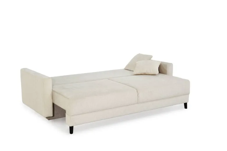Schlafsofa beige Polyester B/H/T: ca. 217x86x94 cm