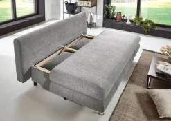 Schlafsofa Benfeld grau Microfaser B/H/T: ca. 190x93x92 cm