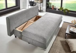 Schlafsofa Benfeld grau Microfaser B/H/T: ca. 190x93x92 cm