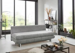 Schlafsofa Benfeld grau Microfaser B/H/T: ca. 190x93x92 cm