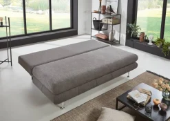 Schlafsofa Benfeld taupe Microfaser B/H/T: ca. 190x93x92 cm