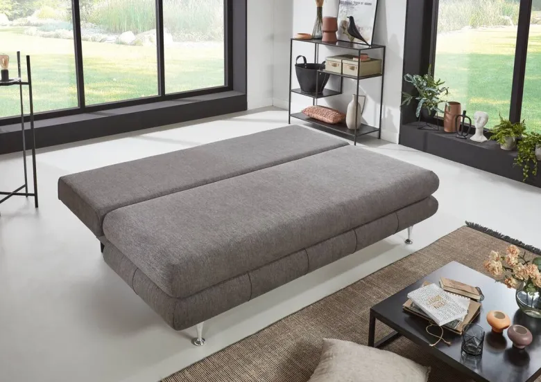 Schlafsofa Benfeld taupe Microfaser B/H/T: ca. 190x93x92 cm