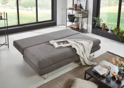 Schlafsofa Benfeld taupe Microfaser B/H/T: ca. 190x93x92 cm