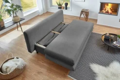 Schlafsofa Bern grau Microfaser B/H/T: ca. 190x93x92 cm