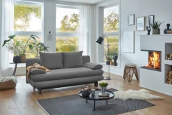 Schlafsofa Bern grau Microfaser B/H/T: ca. 190x93x92 cm