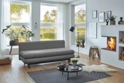 Schlafsofa Bern grau Microfaser B/H/T: ca. 190x93x92 cm
