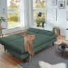 Schlafsofa Bern grün Microfaser B/H/T: ca. 190x93x92 cm