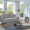 Schlafsofa Bern silber Microfaser B/H/T: ca. 190x93x92 cm