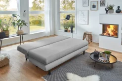 Schlafsofa Bern silber Microfaser B/H/T: ca. 190x93x92 cm