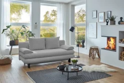 Schlafsofa Bern silber Microfaser B/H/T: ca. 190x93x92 cm