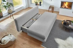 Schlafsofa Bern silber Microfaser B/H/T: ca. 190x93x92 cm