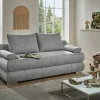 Schlafsofa Biel silber Microfaser B/H/T: ca. 199x97x95 cm