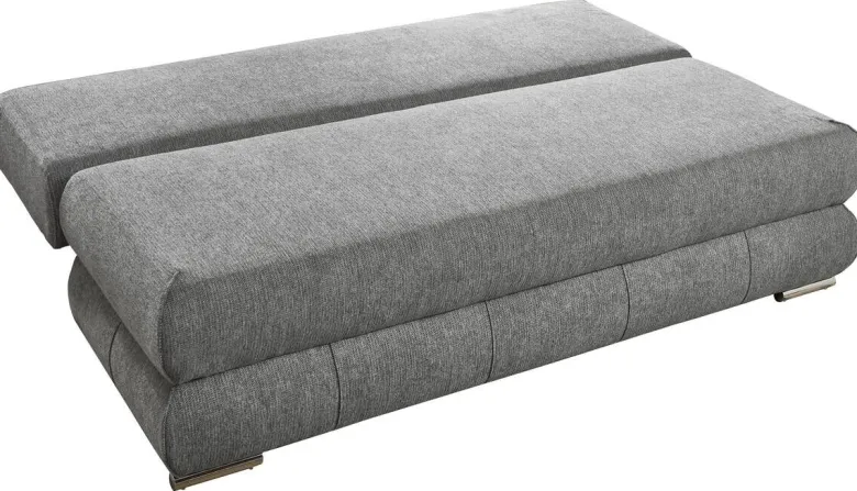 Schlafsofa Biel silber Microfaser B/H/T: ca. 199x97x95 cm