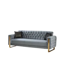 Schlafsofa Crystal braun grau B/H/T: ca. 235x86x87 cm