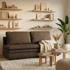 Schlafsofa Fiesta Mocca Microfaser B/H/T: ca. 200x89x85 cm