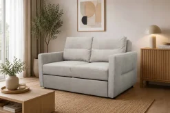 Schlafsofa Gloria grau Webstoff B/H/T: ca. 152x94x102 cm