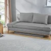 Schlafsofa grau Microfaser B/H/T: ca. 198x87x92 cm