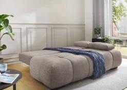 Schlafsofa Greige Polyester B/H/T: ca. 213x86x101 cm