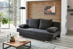 Schlafsofa Grenoble anthrazit Microfaser B/H/T: ca. 190x38x70 cm