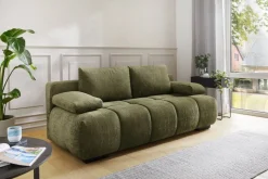 Schlafsofa grün Kunststoff B/H/T: ca. 213x86x101 cm