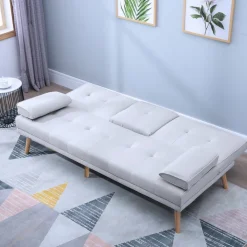 Schlafsofa 833-663 hellgrau B/H/T: ca. 181x78x77 cm