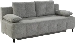 Schlafsofa hellgrau Microfaser B/H/T: ca. 207x93x104 cm