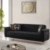 Schlafsofa Lozan schwarz Microfaser B/H/T: ca. 230x86x84 cm