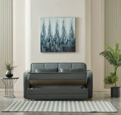 Schlafsofa Moleron grau Polyester B/H/T: ca. 171x94x111 cm
