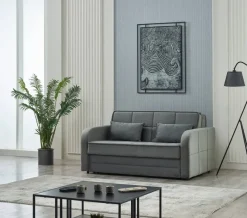 Schlafsofa Moleron grau Polyester B/H/T: ca. 171x94x111 cm