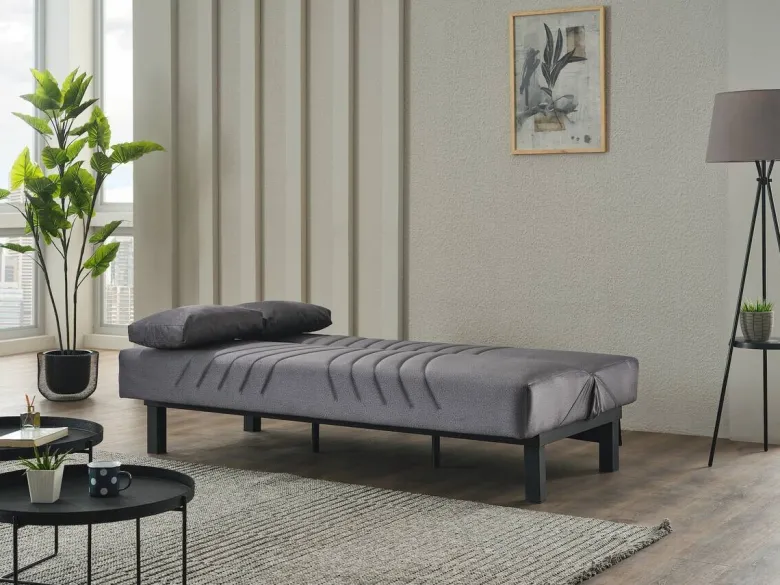 Schlafsofa Radoo grau Polyester B/H/T: ca. 190x86x84 cm