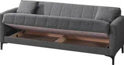 Schlafsofa Rovigo anthrazit Microfaser B/H/T: ca. 214x84x83 cm