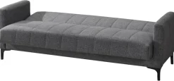 Schlafsofa Rovigo anthrazit Microfaser B/H/T: ca. 214x84x83 cm