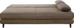 Schlafsofa taupe Microfaser B/H/T: ca. 202x74x99 cm