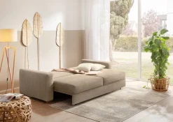 Schlafsofa taupe Polyester B/H/T: ca. 237x90x104 cm
