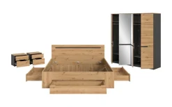 Schlafzimmer CANU, Set basaltgrau Artisan Nachbildung